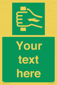 Custom Push Bar Sign